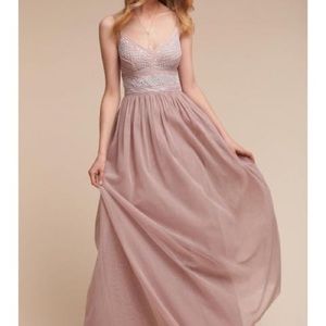 BHLDN x Adrianna Papell Aida Beaded Bodice Bridesmaid Dress in Rose